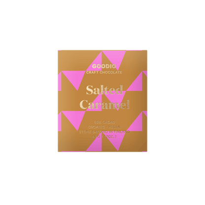 Gesalzene Karamell-Schokolade von Goodio Chocolate