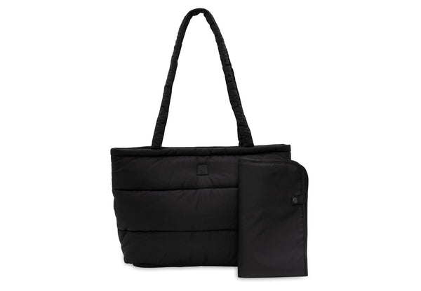 Schwarze "Puffed Bag" Wickeltasche von Jollein, 40x35x16cm