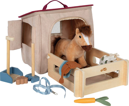 "Pferd mit Stall und Zubehör" Kinderspielzeug aus Holz von Small Foot