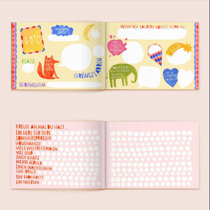 Hardcover-Schulfreundebuch mit Krokodil von Frau Ottilie