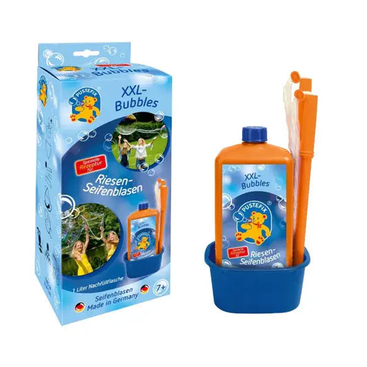 Riesenseifenblasen machen mit dem "XXL Bubbles Set" von Pustefix