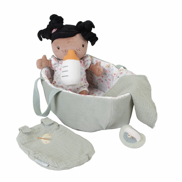 Grünes Puppenset "Evi" mit Zubehör von Little Dutch