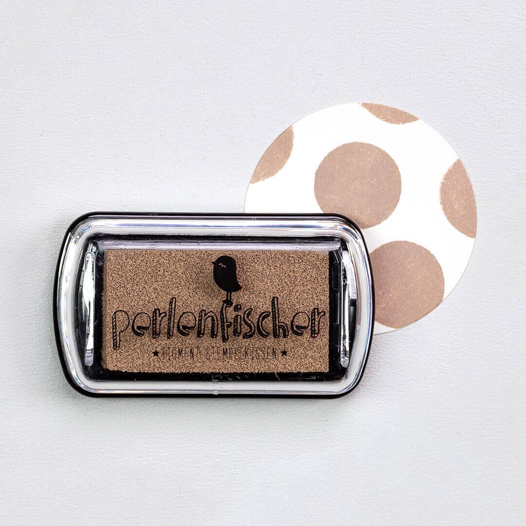 Mini-stempelkussen "Beige" van Perlenfischer