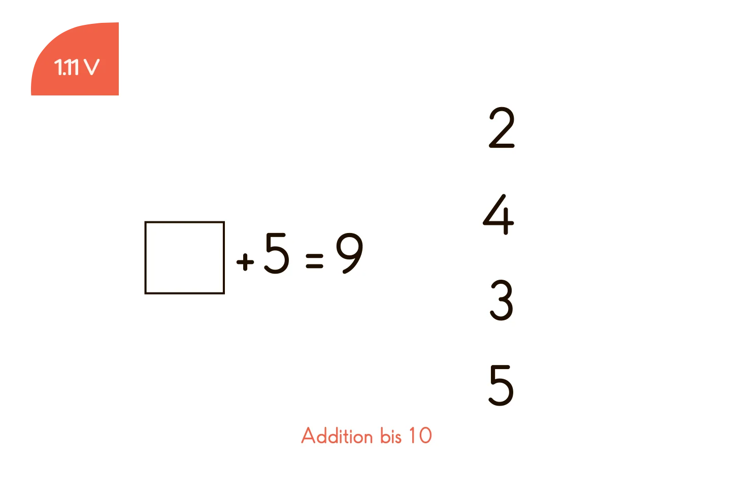 Kartensatz "Addition bis 20" für den Lochkasten (1. Klasse)