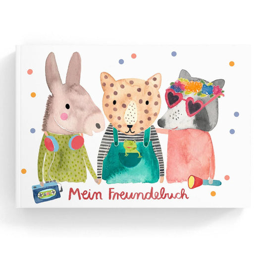 Freundebuch "Tierkinder" für Kindergarten und Schule von Frau Ottilie