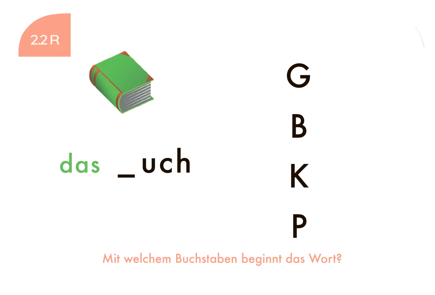 Kartensatz "Finde den Anfangs- und Endbuchstaben" für den Lochkasten (1. Klasse)