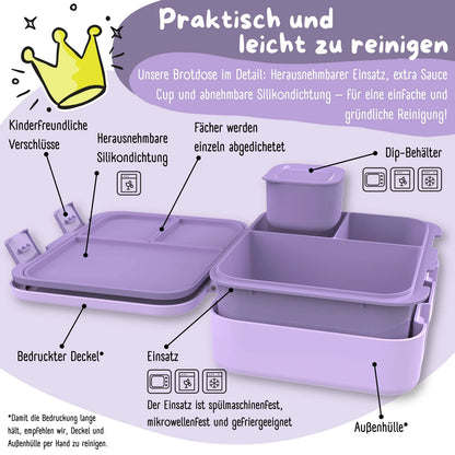 Die Bearfoot Brotdose mit Alpaka/Lama Motiv ist perfekt für Kindergarten und Schule geeignet. Auslaufsicher, mit getrennten Fächern und leicht.
