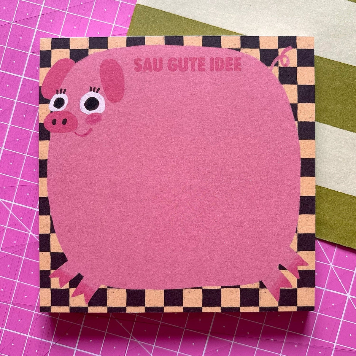 Notizblock "Sau gute Idee"" von Slinga Illustration