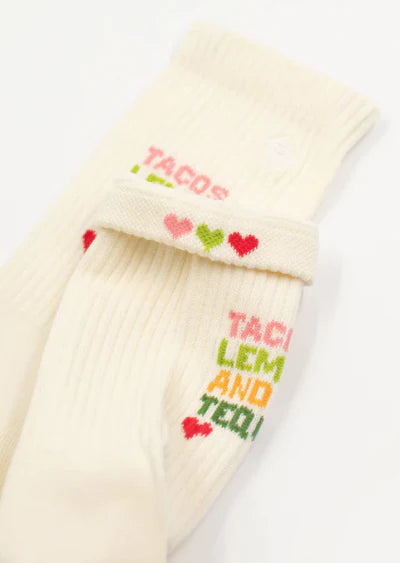 Tennissocken "Tacos Lemons and Tequila" von J. Clay für Frauen und Männer
