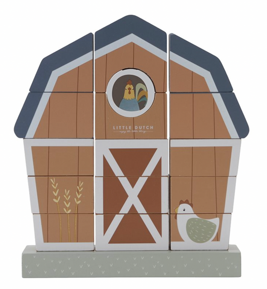 Haus-Stapelspiel aus der Little-Farm Kollektion von Little Dutch