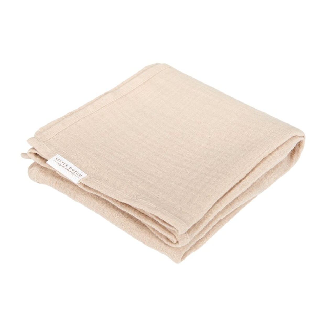 Beige Musselintücher mit Hasenmotiv von Little Dutch, 2er Set