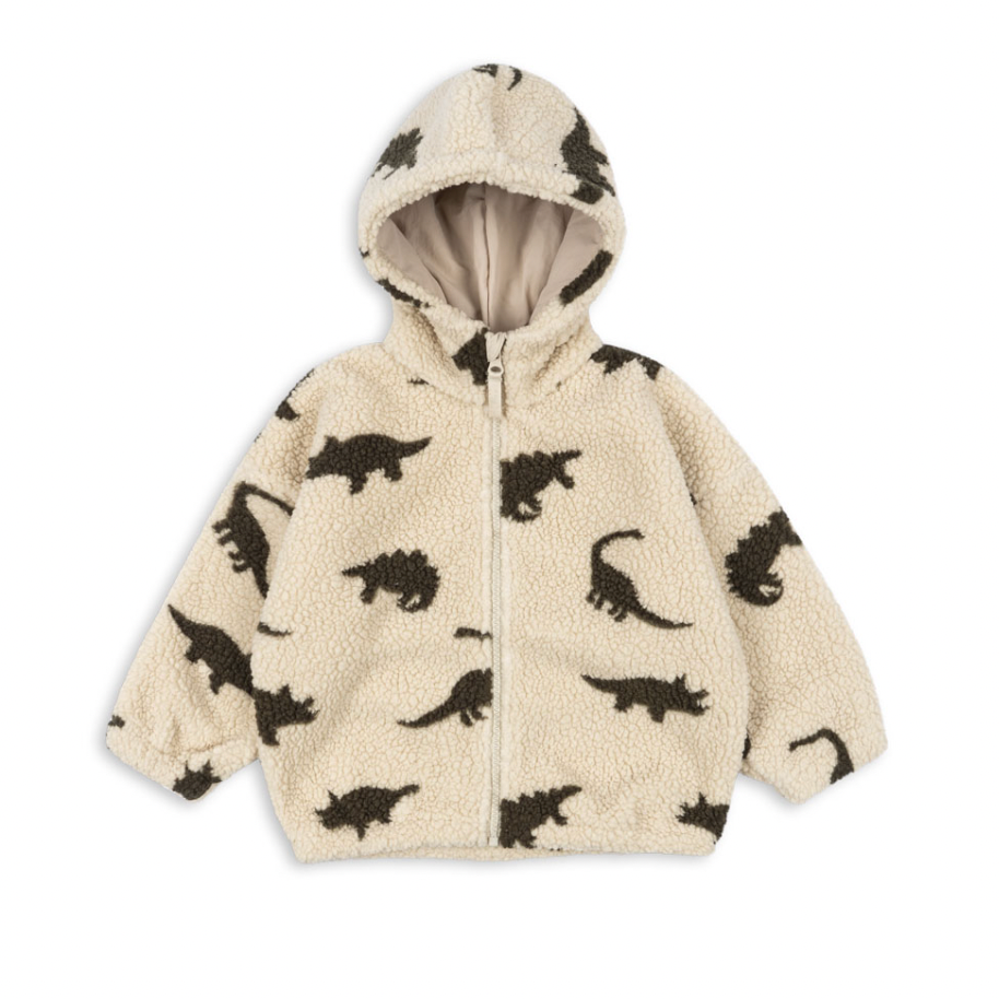 Jody Teddy Hoodie "Dino Silhouette" mit Dino-Motiv von Konges Slojd, Größe 74-128