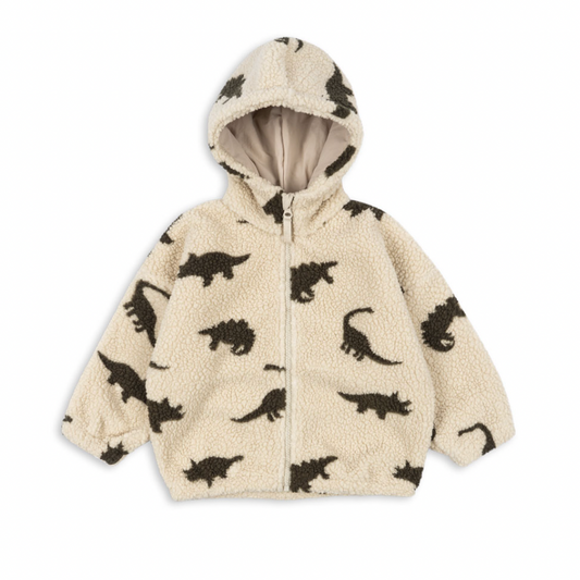 Jody Teddy Hoodie "Dino Silhouette" mit Dino-Motiv von Konges Slojd, Größe 74-128