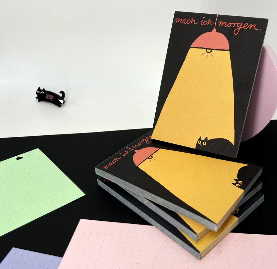 Notizblock "Mach ich morgen" von Slinga Illustration