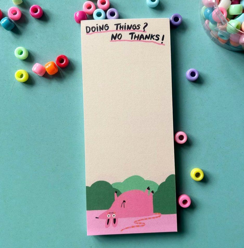 Notizblock "Doing things? No thanks!" von Slinga Illustration