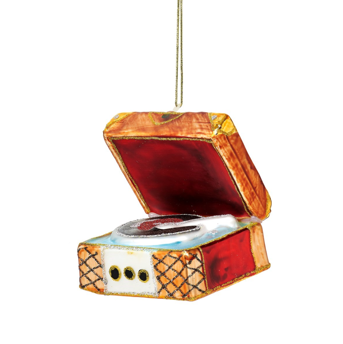 Weihnachtsbaumanhänger "Retro Schallplattenspieler" von Sass & Belle