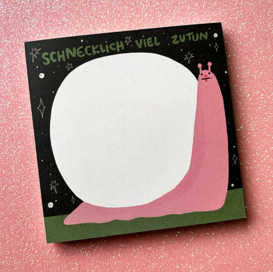 Notizblock "Schnecklich viel zu tun" von Slinga Illustration