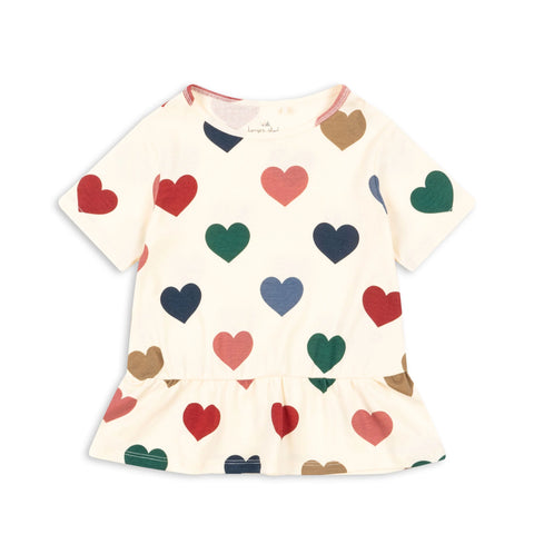 Süßes T-Shirt mit Herzmotiv "Bon Coeur" von Konges Slojd