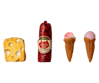 Kühlschrank "Creme" mit Zubehör von Maileg - perfekt für das Mäusehaus