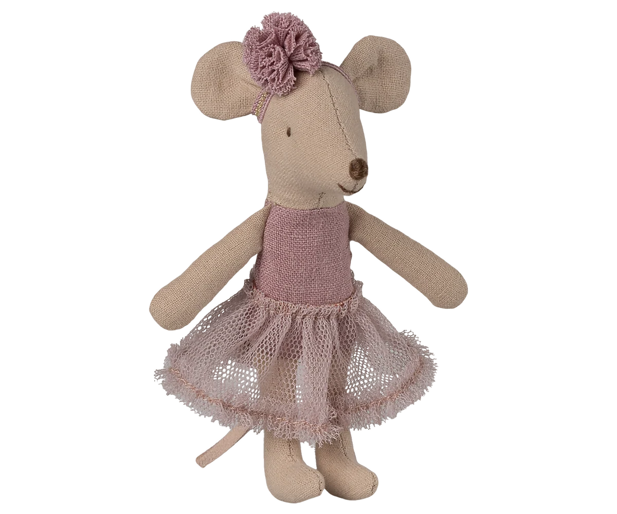 Lila Ballerina Maus "Heather" von Maileg (Kleine Schwester) - perfekt für das Mäusehaus