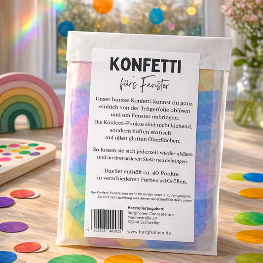 Wiederverwendbares Konfetti für das Fenster (ca. 40 Stück)