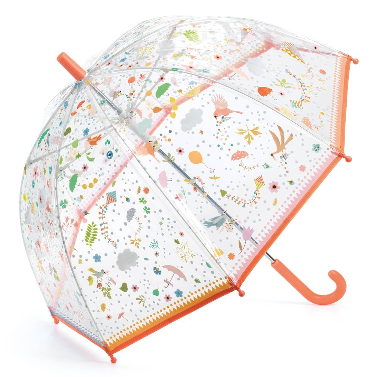 Durchsichtiger Regenschirm "Kleine Freuden" mit herbstlichen Motiven für Kinder