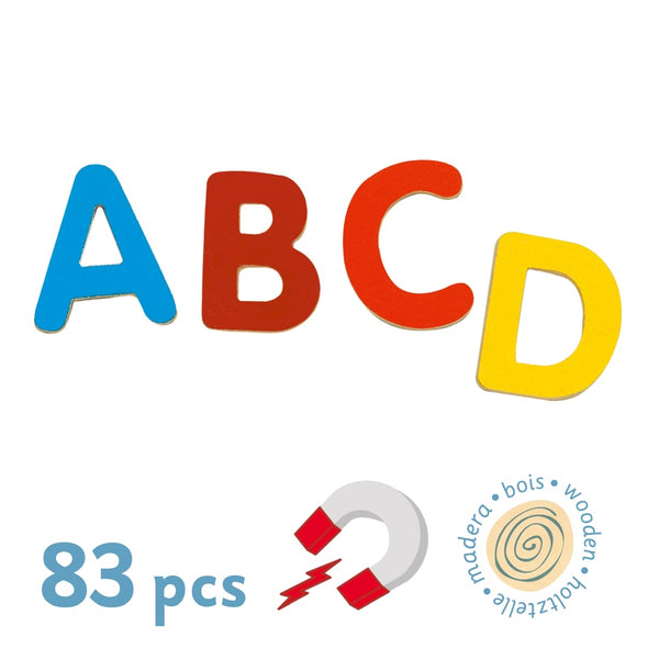 ABC Holzmagnete mit 83 Buchstaben von Djeco