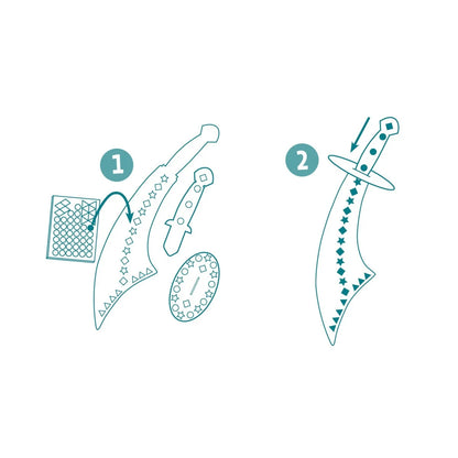 DIY-Bastelset "Piratenschwerter" von Djeco für Kinder ab 5 Jahren