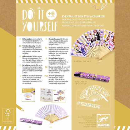 DIY-Bastelset "Fächer Woodland" von Djeco für Kinder ab 6 Jahren