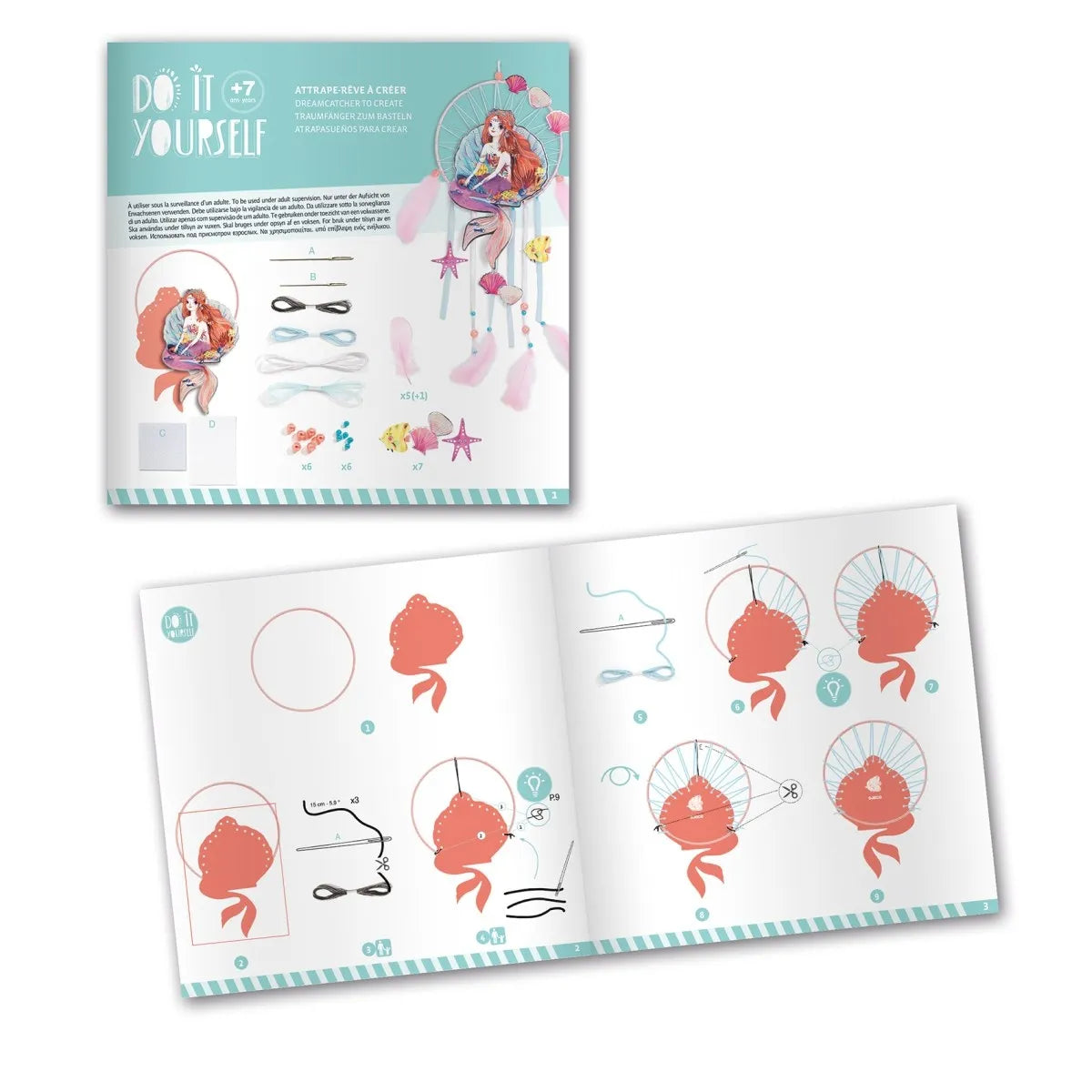 DIY-Traumfänger "Meerjungfrau" von Djeco zum selber basteln