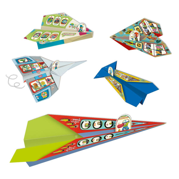 Origami Flugzeuge - Bastelset für Kinder ab 7 Jahren