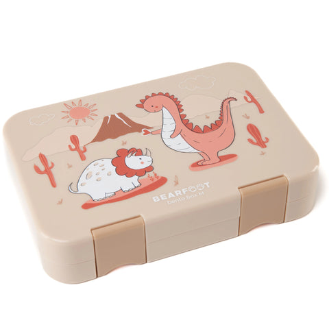 Bentobox-Brotdose mit Dino-Motiv und Fächern