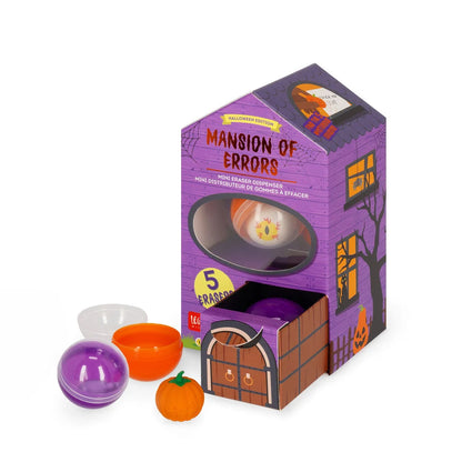 Mini-Radiergummispender "Mansion of Errors" von Legami, enthält 5 Radiergummis