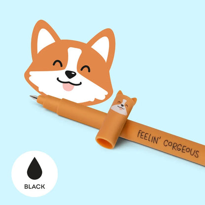 Löschbarer Gelstift „Corgi“ mit Hunde-Motiv von Legami