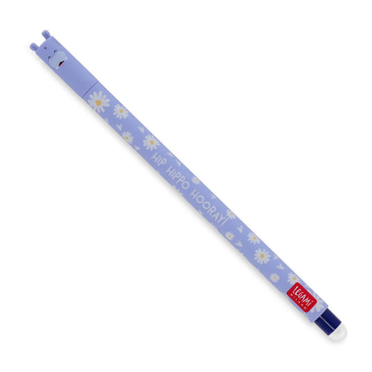 Löschbarer Gelstift „Hippo“ mit Nilpferd-Motiv von Legami