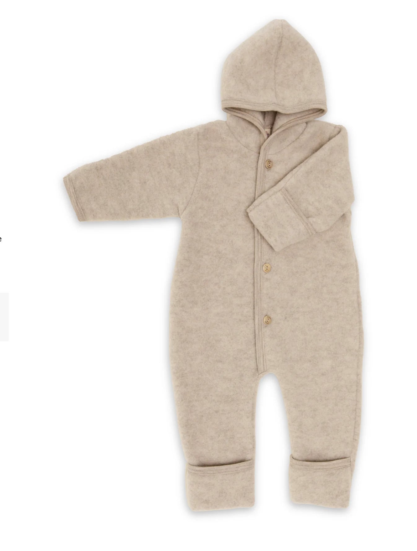 Beiger Wollfleece-Overall von Engel, verschiedenen Größen