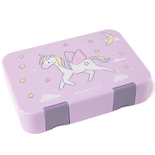Bentobox-Brotdose mit Einhorn-Motiv und Fächern