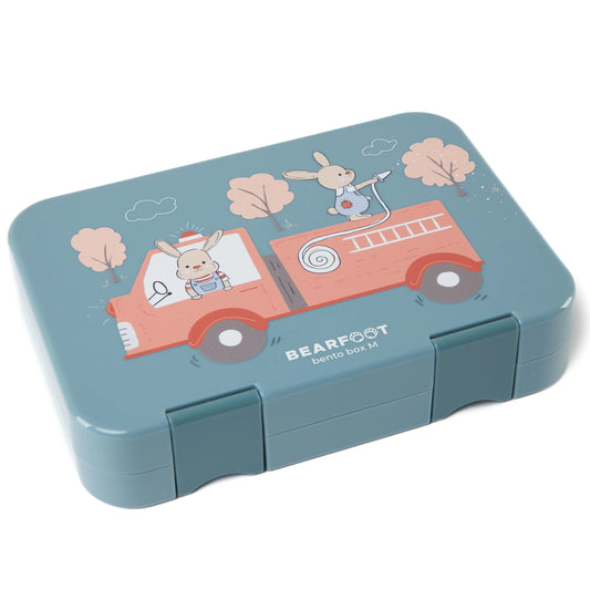 Bentobox-Brotdose mit Feuerwehr-Motiv und Fächern