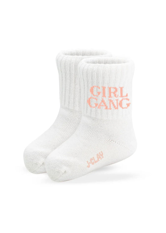 Socken mit "Girlgang " Aufschrift für Babys und Kinder bis Größe 34
