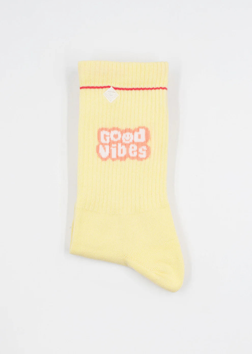 Gelbe Tennissocken "Good Vibes" von J. Clay für Frauen und Männer