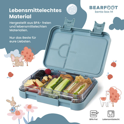 Bentobox-Brotdose mit Bagger-Motiv und Fächern