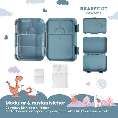 Bentobox-Brotdose mit Bagger-Motiv und Fächern