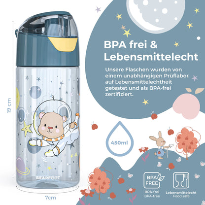 Auslaufsichere Trinkflasche mit Astronaut-Motiv für Kinder