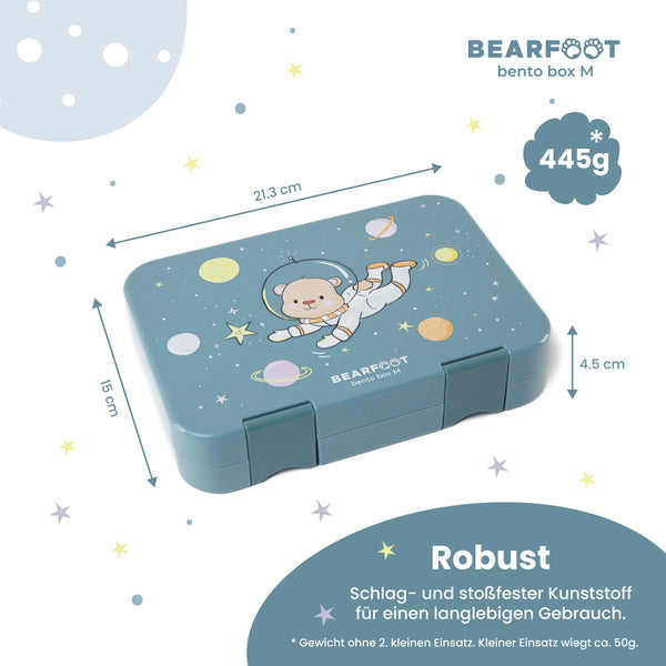 Bentobox-Brotdose mit Astronaut-Motiv und Fächern