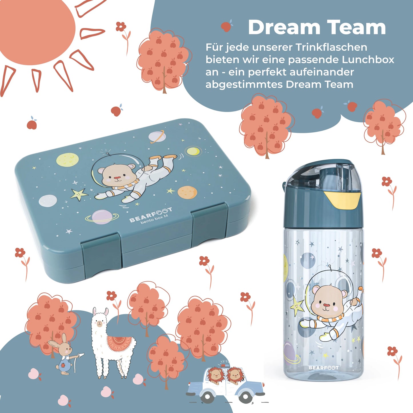Auslaufsichere Trinkflasche mit Astronaut-Motiv für Kinder