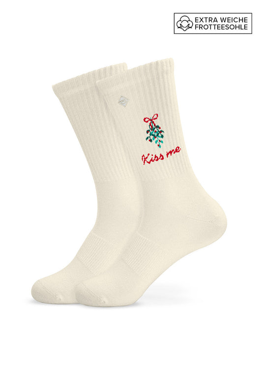 Weihnachtssocken "Mistletoe" von J. Clay für Frauen und Männer
