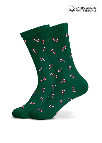 Weihnachtssocken "Candy Cane" von J. Clay für Frauen und Männer