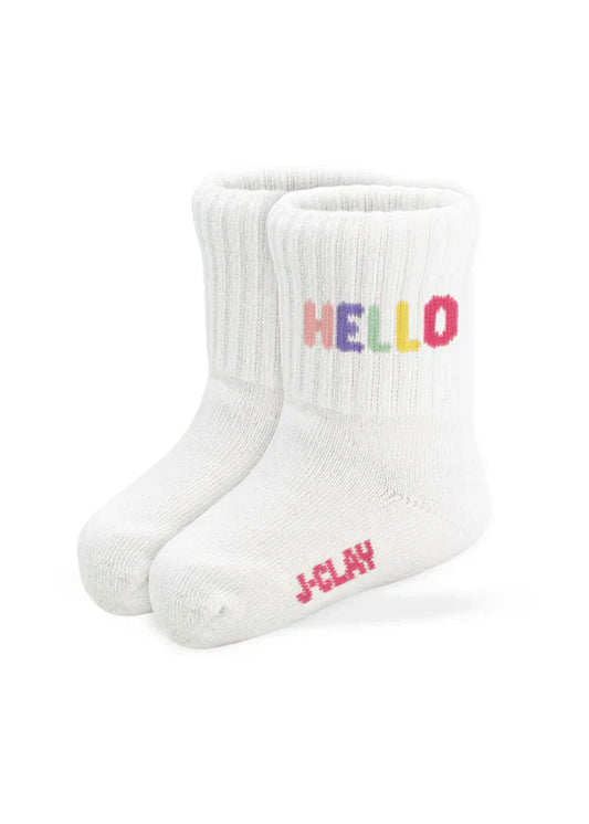 Socken mit "Hello " Aufschrift für Babys und Kinder bis Größe 34