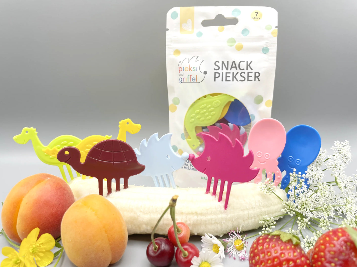 Gemischtes Snackpiekser Set "Happy Pieksis" von Pieksi & Griffel, 7er Set