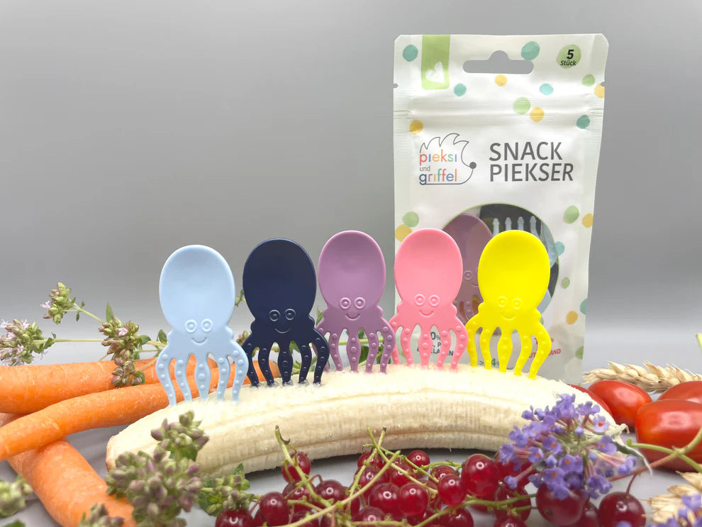 Tintenfisch Snackpiekser "Coral Five" von Pieksi & Griffel, 5er Set
